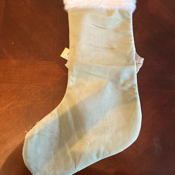 Elegant Vickerman Victorian-Style Christmas Stocking‎  Embroidered Gold & Green - Picture 7 of 8